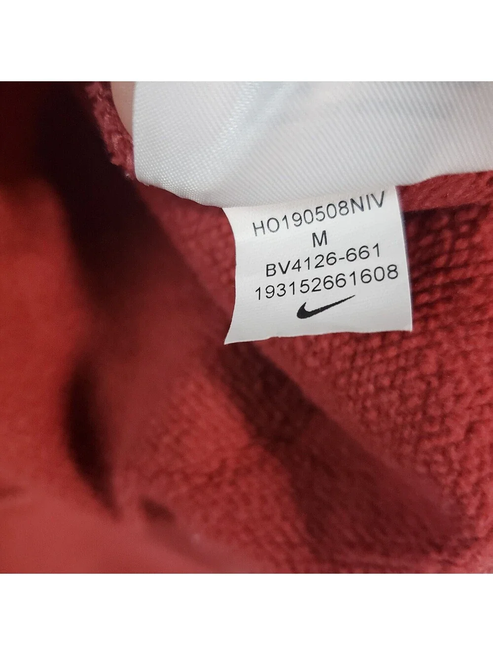 Nike Men's Fleece Pullover Hoodie Size M Logo Pockets BV4126-661